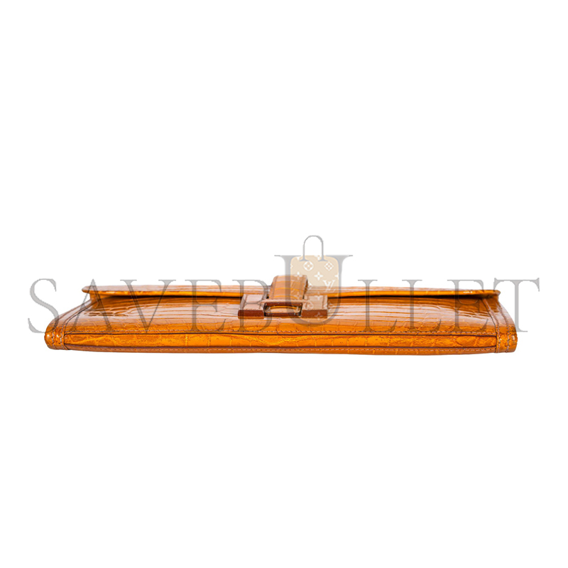 H**me5 master jige elan clutch 29 crocodile orange (29*15*3cm)
